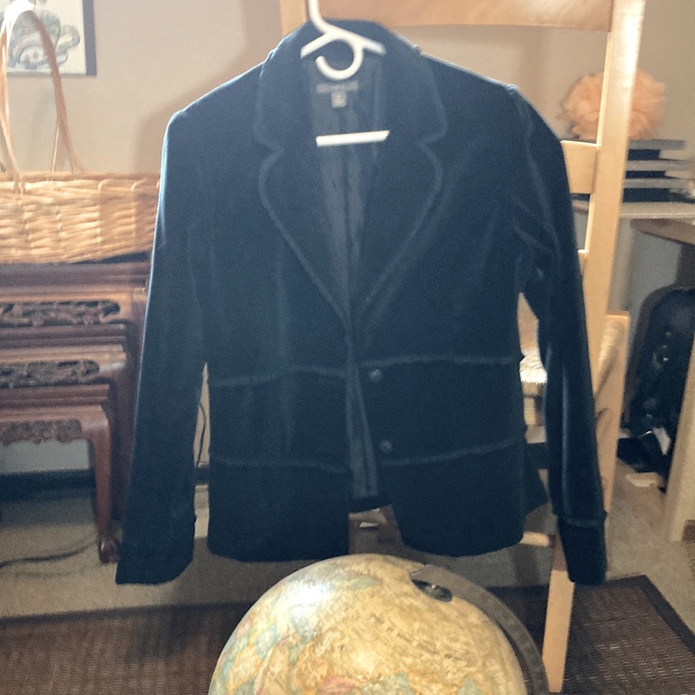 Apt. 9 Black Velvet Blazer semi-Formal Jacket
